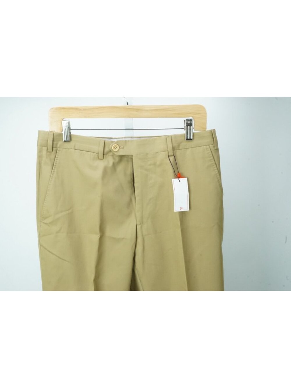 Isaia Khaki Brown 100% Cotton Mens Chino Pants Sz 46 EU BRAND NEW